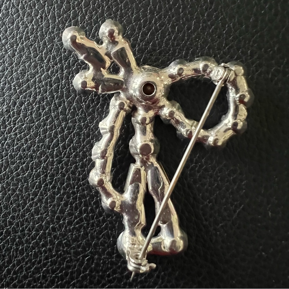 Vintage rhinestone brooch pin costume jewelry - Picture 8 of 8